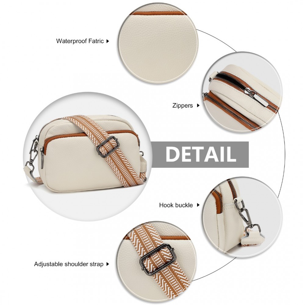 Dámska kožená crossbody kabelka LH2418 - béžová LH2418-BG-BN-(8)-1000x1000